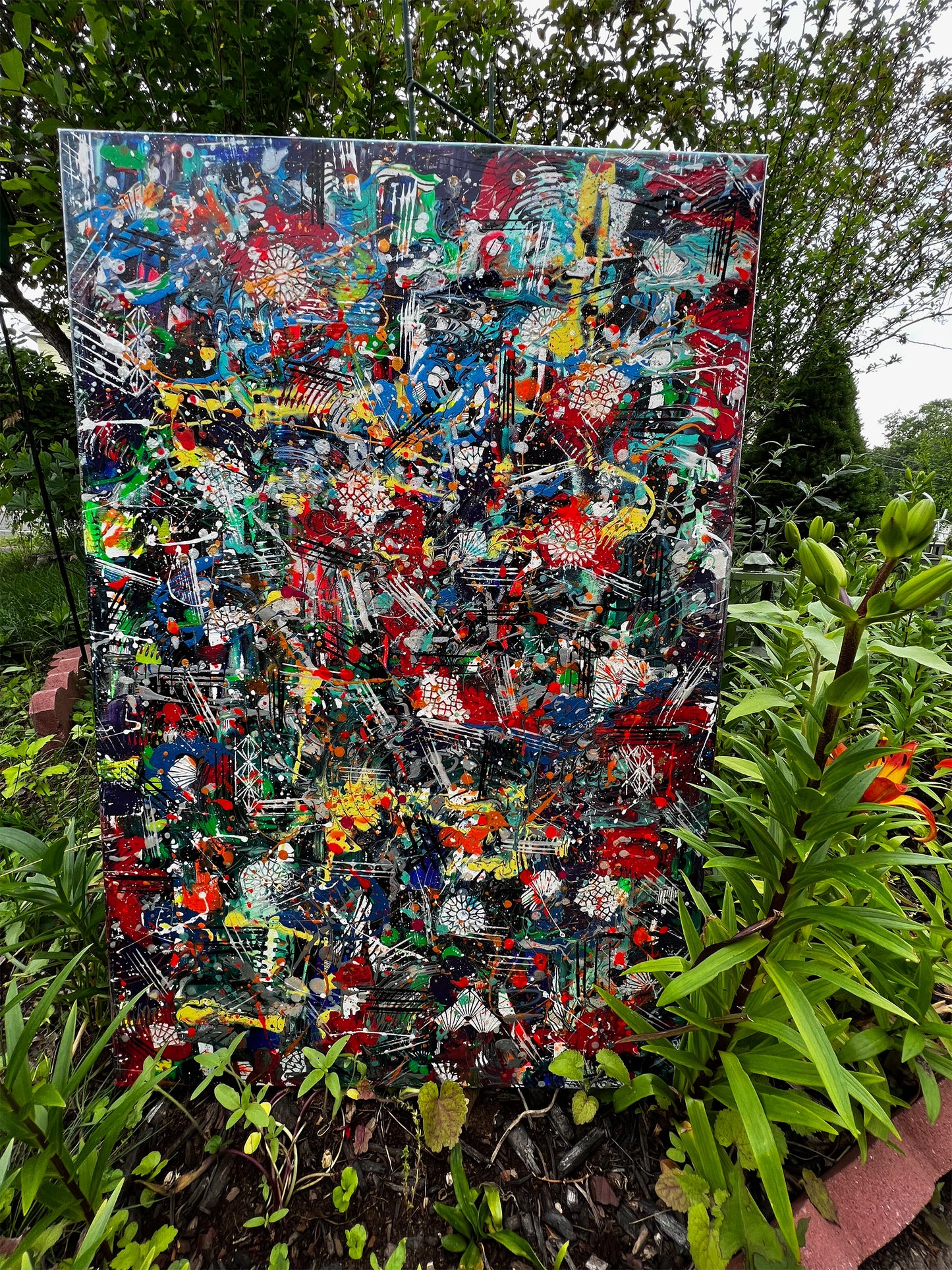 Vibrant Rhythms- 36x24 Acrylic hand made abstract painting