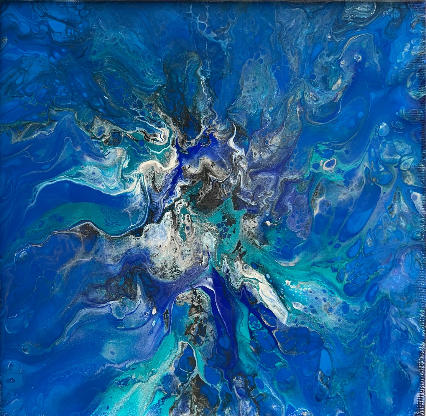 8x8 Acrylic hand made color painting