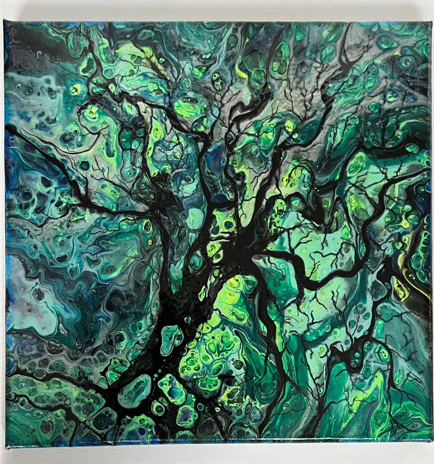 10x10 Acrylic abstract painting on canvas