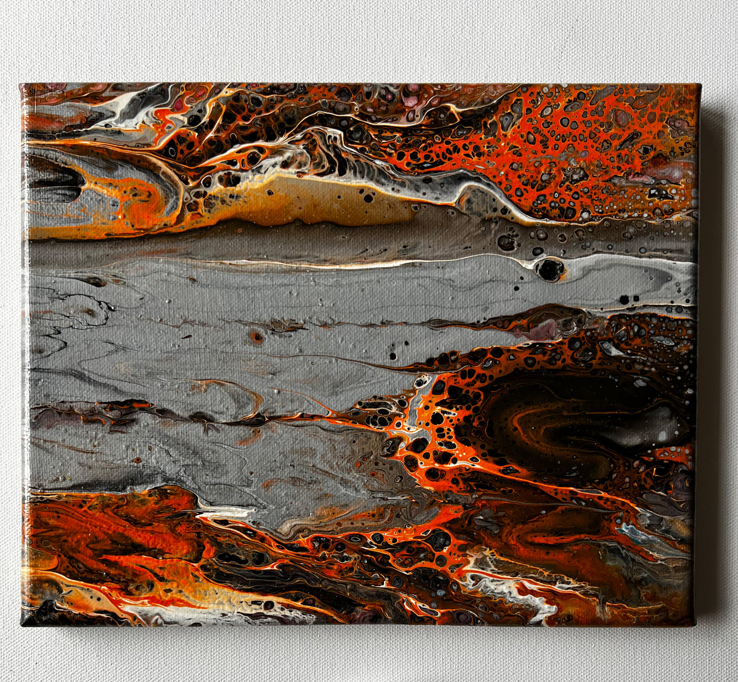 8x10 Acrylic hand made abstract color painting