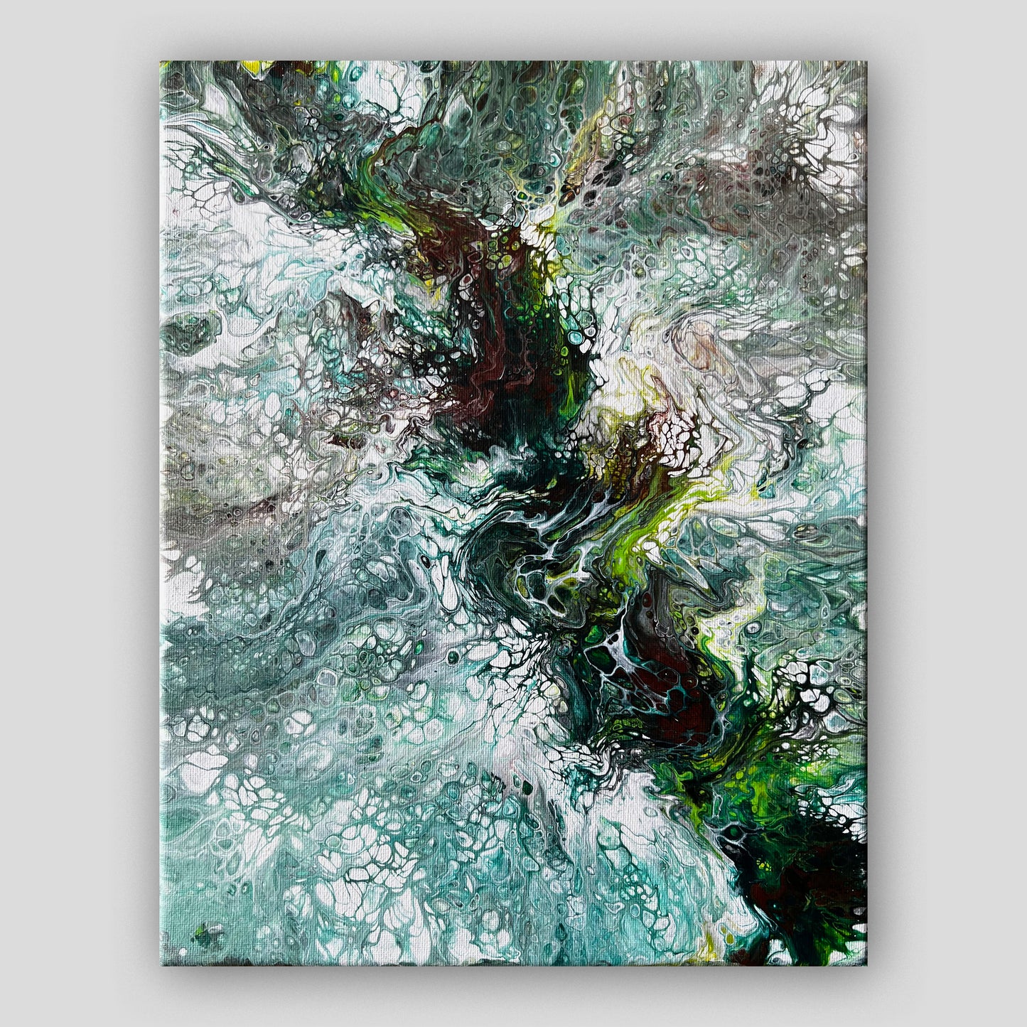 Enigmatic Waves - 11x14 Acrylic hand made abstract painting