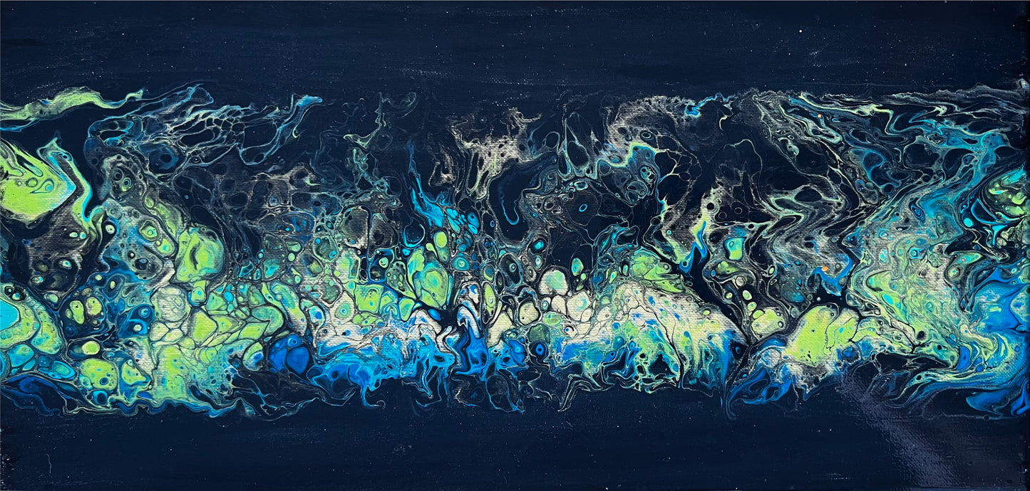 Ethereal Depths - 10x20 acrylic original color painting on canvas