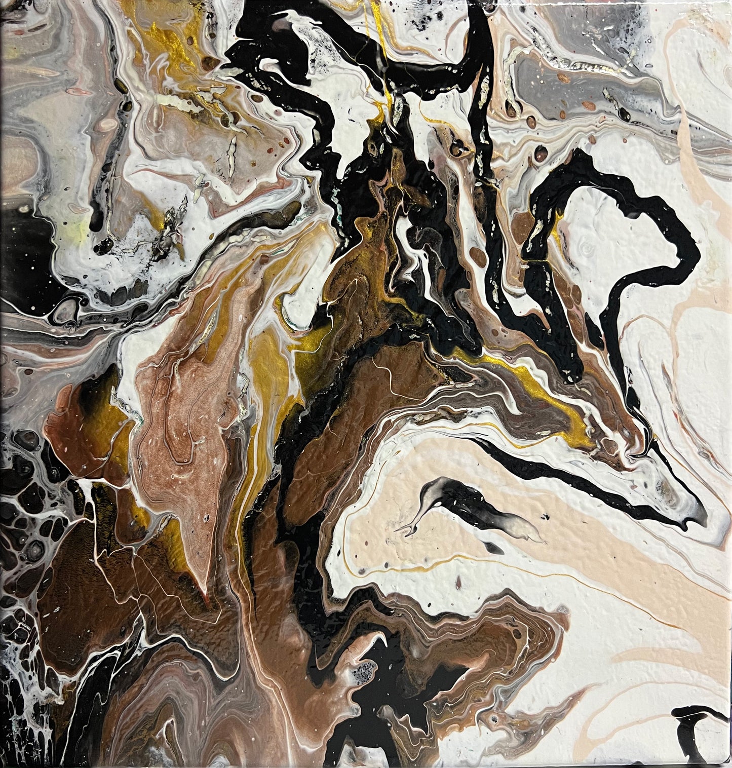 14x14 Acrylic hand made color painting