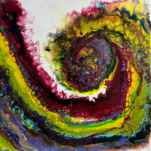 Whirlwind Serenade- 12x12 Acrylic hand made color painting