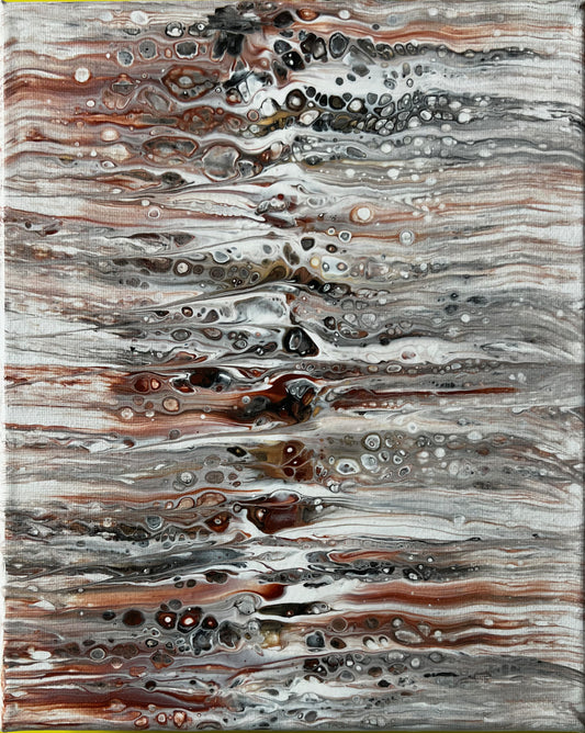 8x10 Acrylic hand made abstract painting