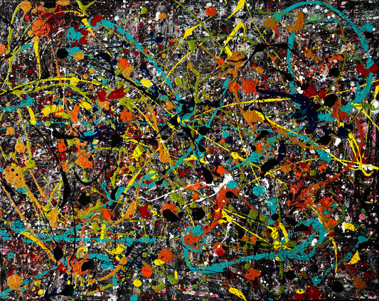 Chromatic Chaos - 16x20 Acrylic hand made color painting