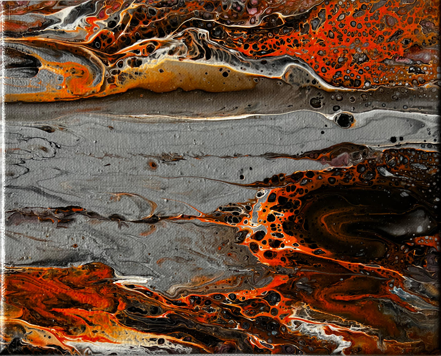 8x10 Acrylic hand made abstract color painting