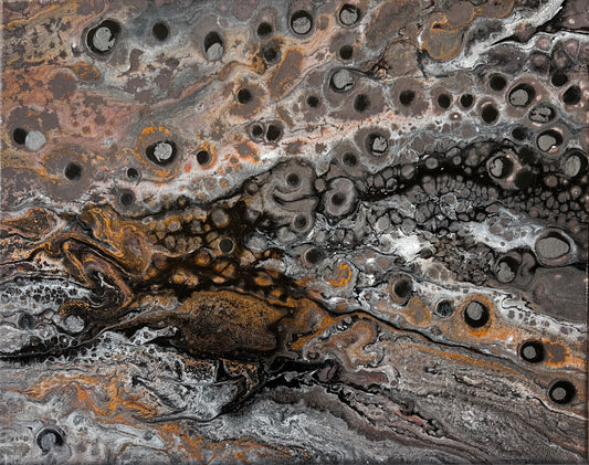 12x16 Acrylic unique and original hand made color painting