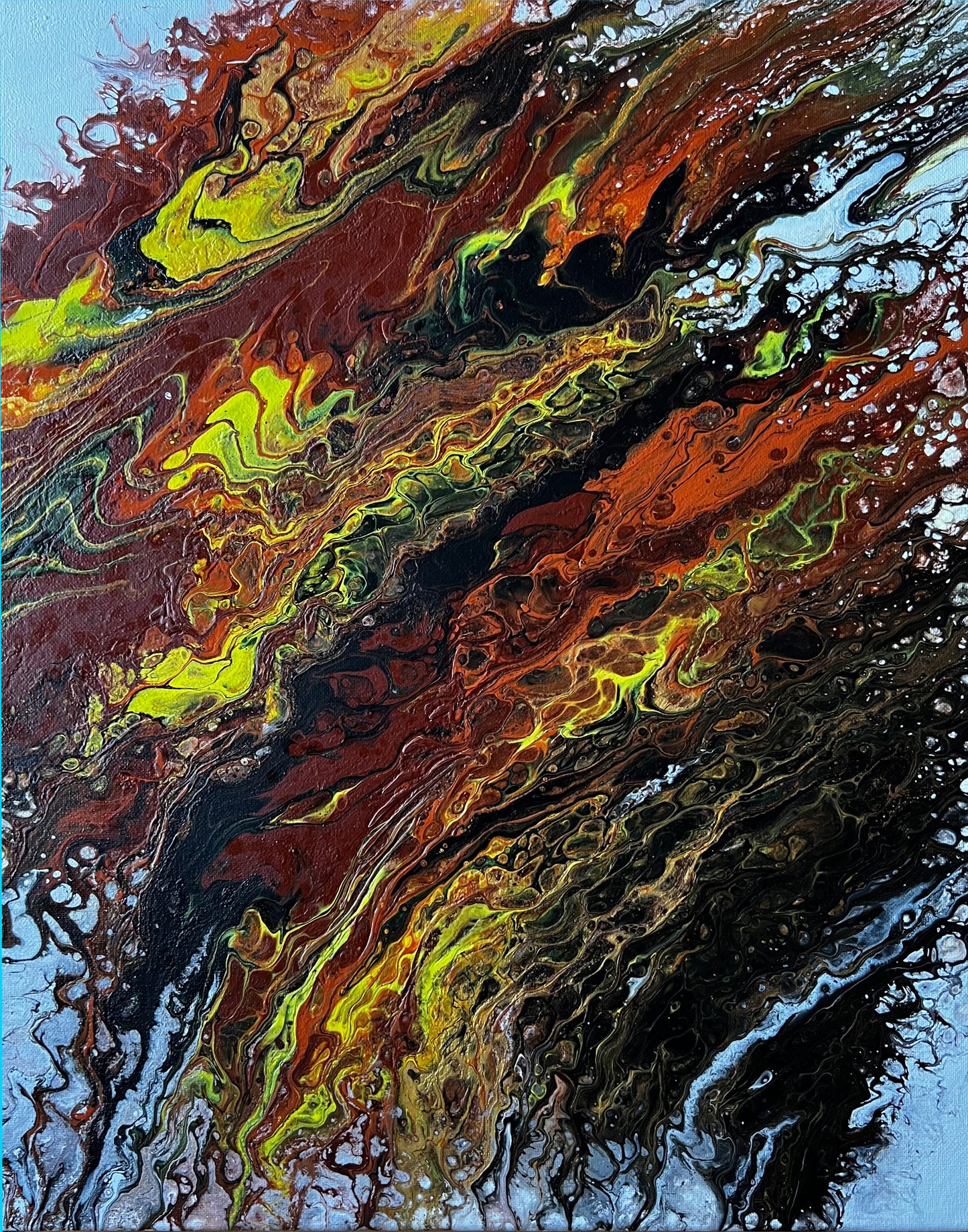 16x20 Acrylic hand made color abstract painting