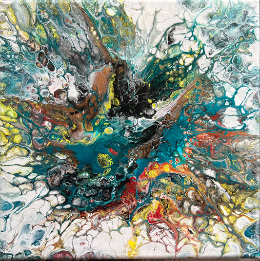 Vibrant Spectrum - 8x8 Acrylic hand made color painting