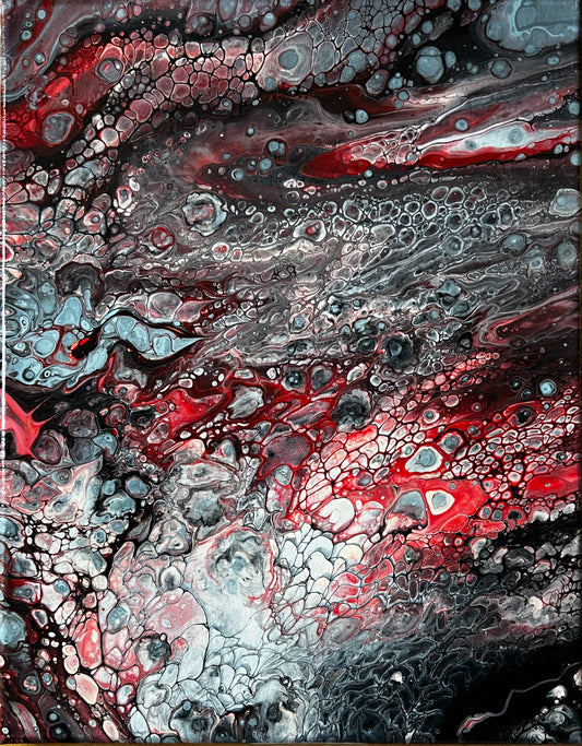 11x14 Acrylic hand made abstract painting